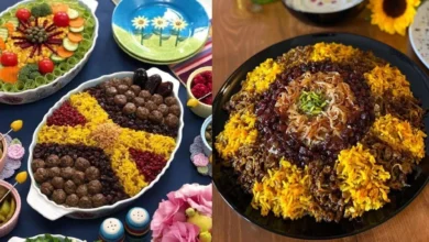 تزیین عدس پلو