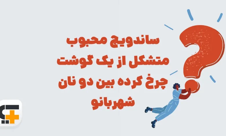 ساندویچ محبوب متشکل از یک گوشت چرخ کرده بین دو نان ⭐ جـواب شهربانو