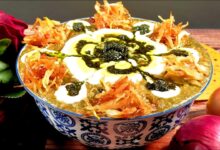 طرز تهیه آش شله قلمکار برای 10 نفر با فوت و فن کشدار شدن و طعم اصیل