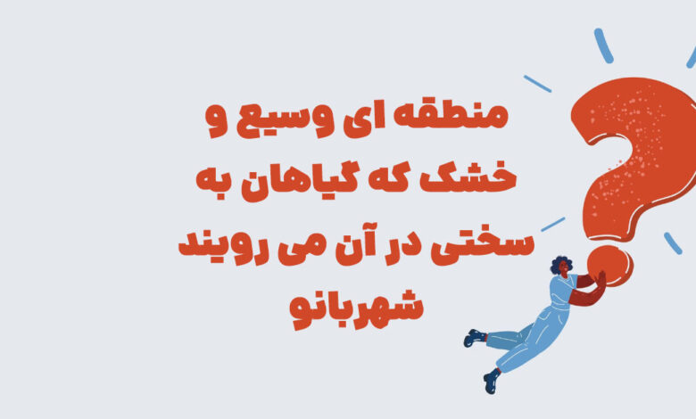 منطقه ای وسیع و خشک که گیاهان به سختی در آن می رویند شهربانو