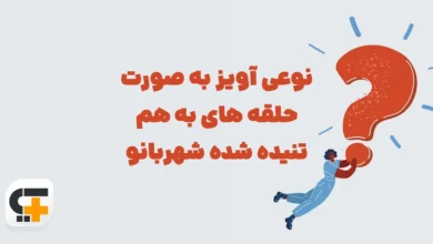 نوعی آویز به صورت حلقه های به هم تنیده شده شهربانو