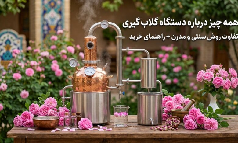 دستگاه گلاب گیری: تفاوت روش سنتی و مدرن