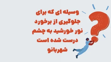 وسیله ای که برای جلوگیری از برخورد نور خورشید به چشم درست شده است شهربانو