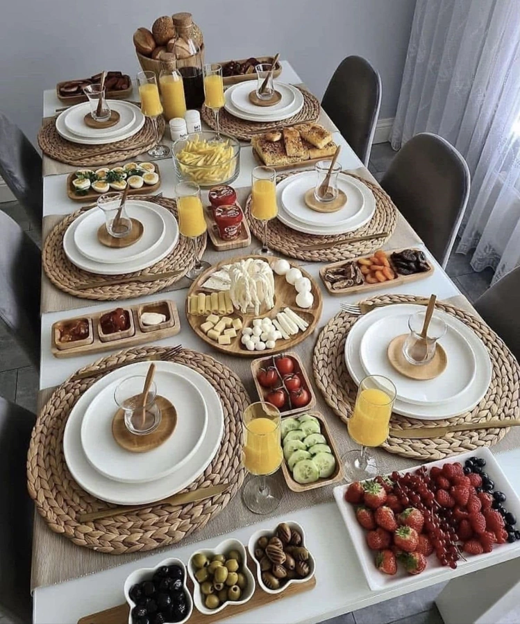 چیدمان میز صبحانه 21 چیدمان میز صبحانه 21