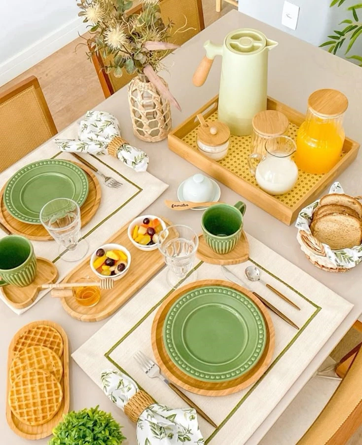 چیدمان میز صبحانه 9 چیدمان میز صبحانه 9