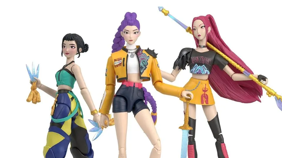 Saja Boys 6-inch scale action figures of Romance, Baby and Mystery from KPop Demon Hunters