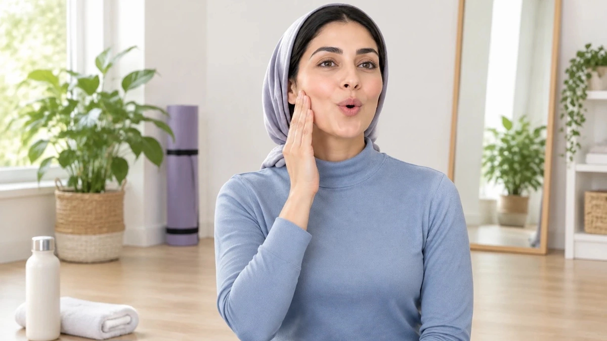 حرکات یوگای صورت برای افتادگی پوست