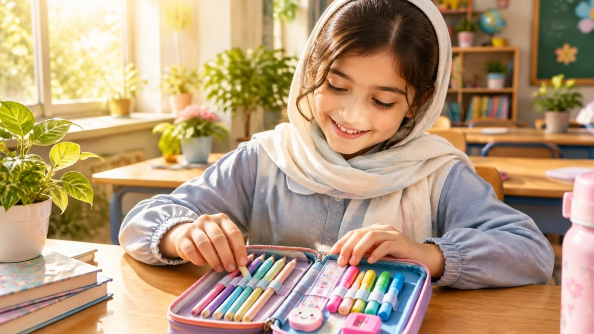 داخل جامدادی مدرسه چی بزاریم