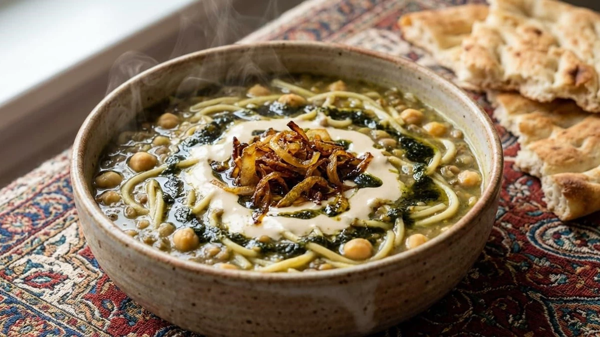 فوت و فن آش رشته مجلسی برای آش لعاب دار 1