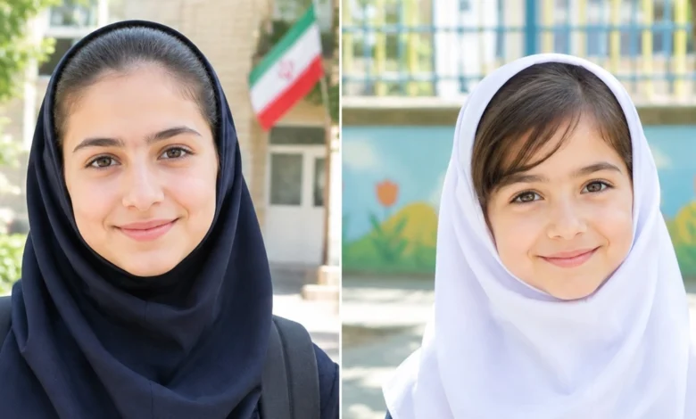 مدل مو زیر مقنعه برای مدرسه