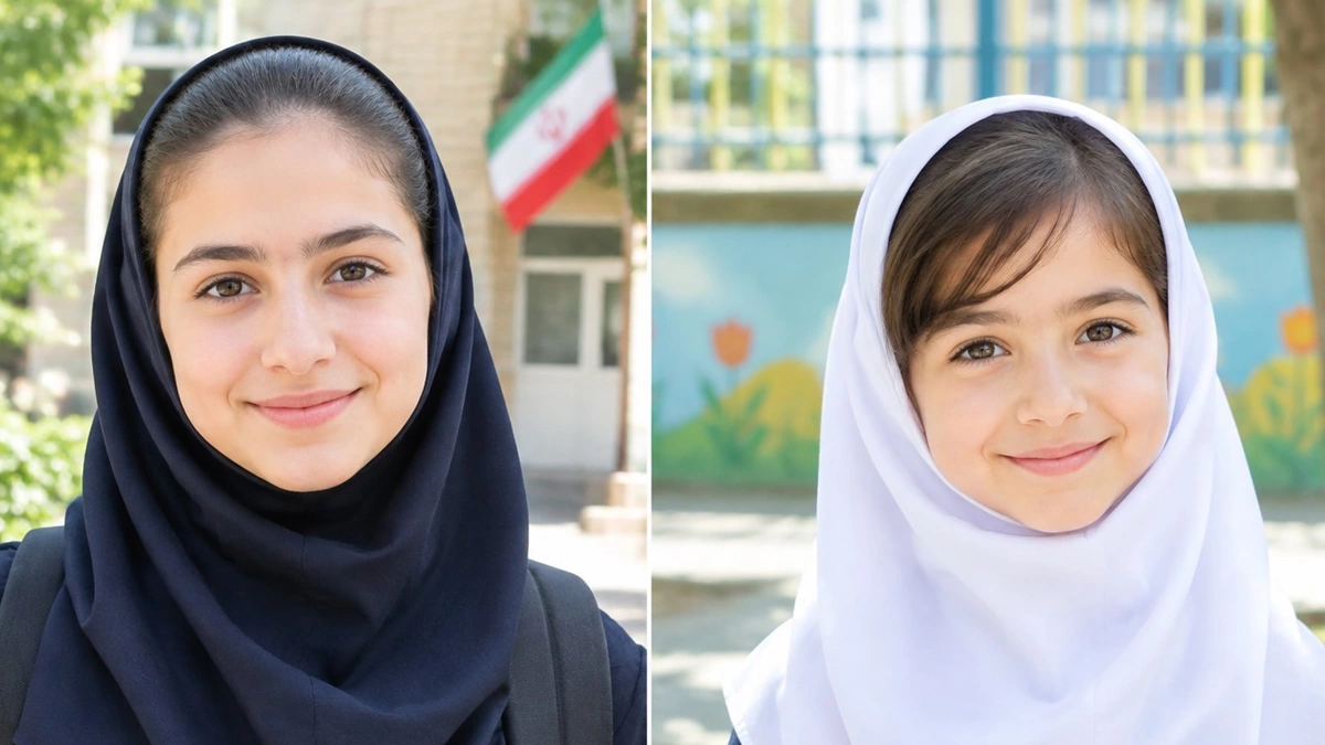 مدل مو زیر مقنعه برای مدرسه