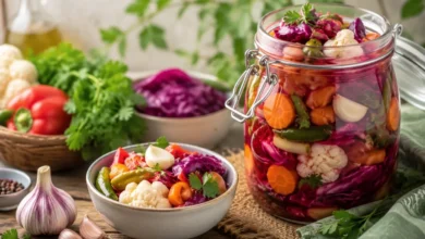 مواد لازم ترشی مخلوط