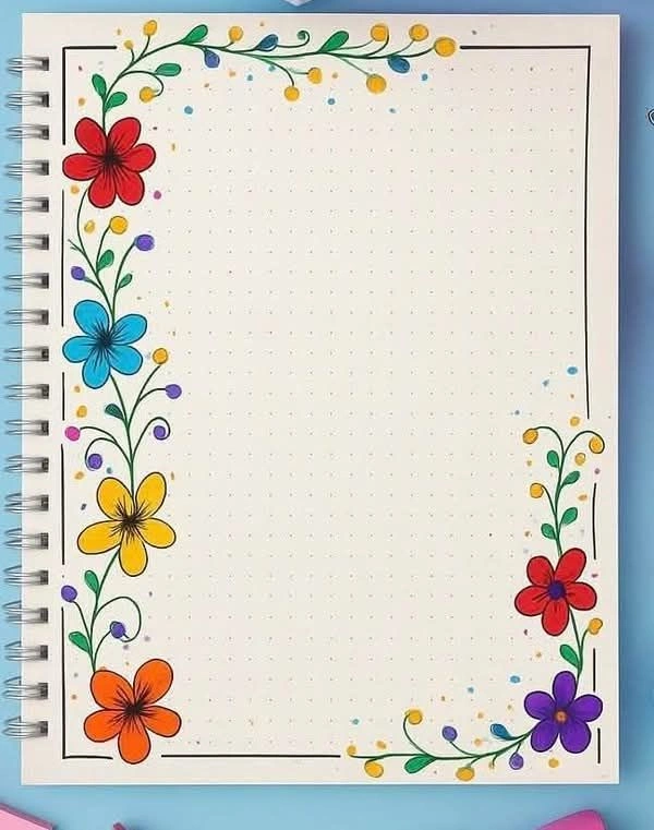 نقاشی حاشیه دفتر مشق 4