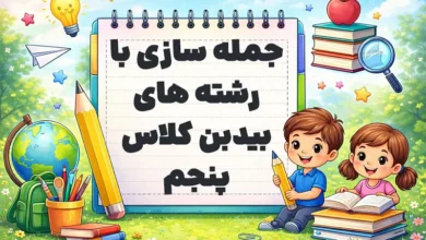جمله سازی با رشته های بیدبن کلاس پنجم