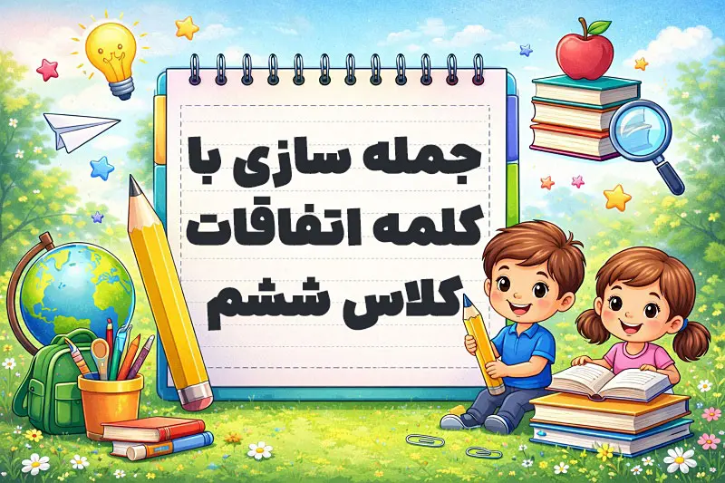 جمله سازی با کلمه اتفاقات کلاس ششم