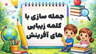 جمله سازی با کلمه زیبایی های آفرینش