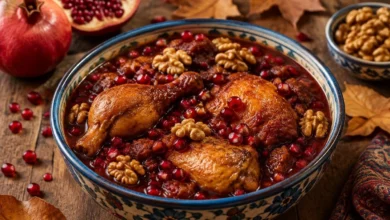 خورش انار و مرغ