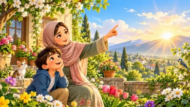 شعر ستایش خدا کلاس چهارم به صورت داستان