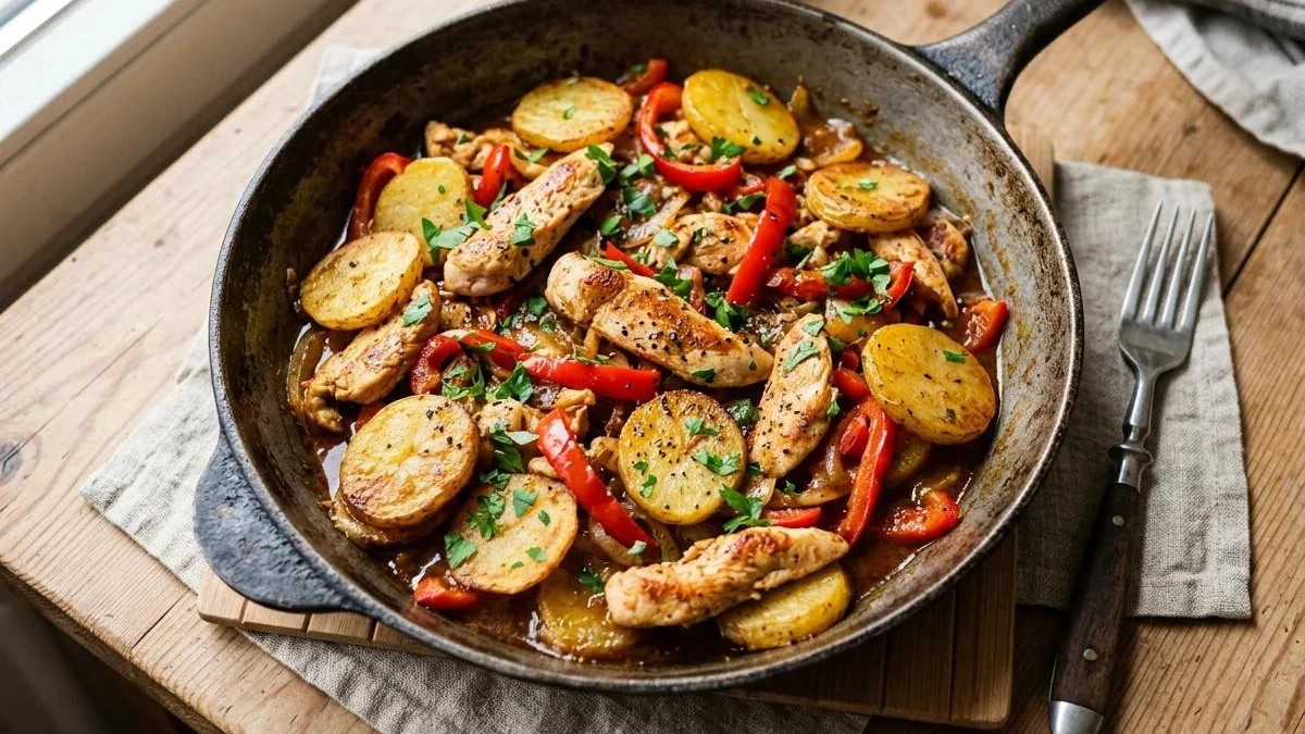 غذا با مرغ ریش ریش 2