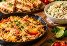 غذا با مرغ ریش ریش